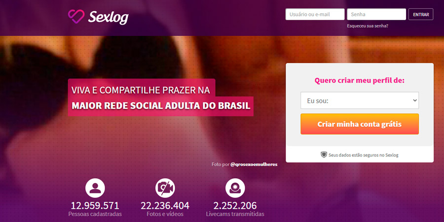 Sexlog – A maior rede social de sexo e porno amador do Brasil