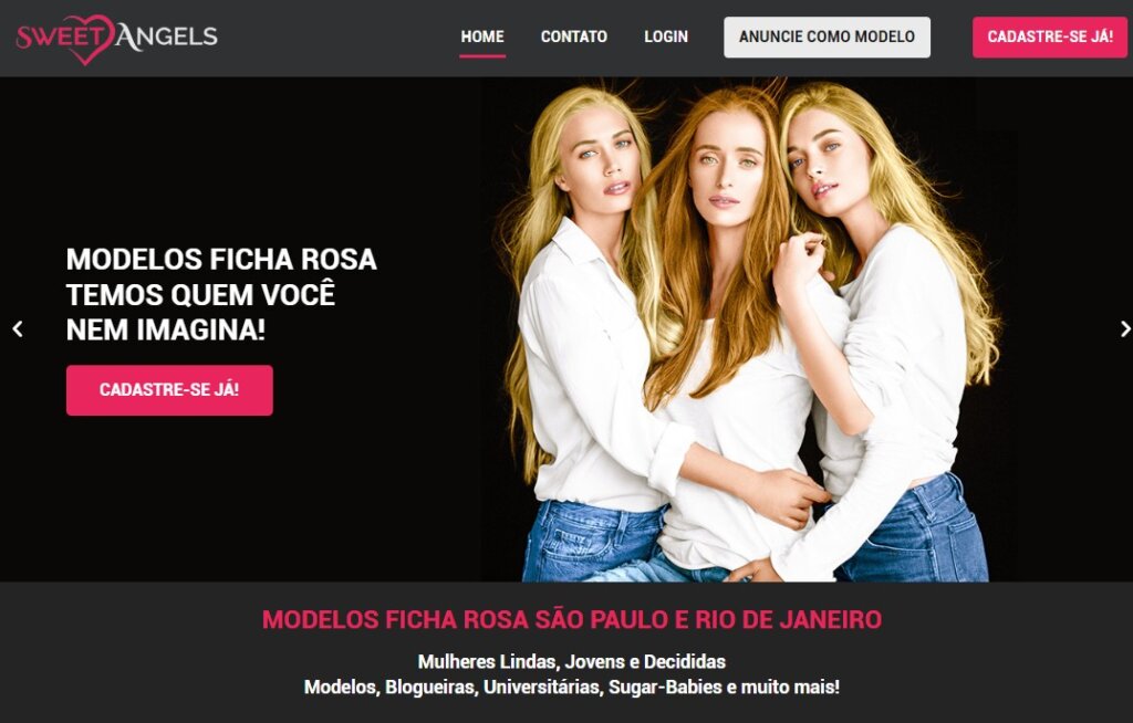 site de plataformas de acompanhantes no Brasil