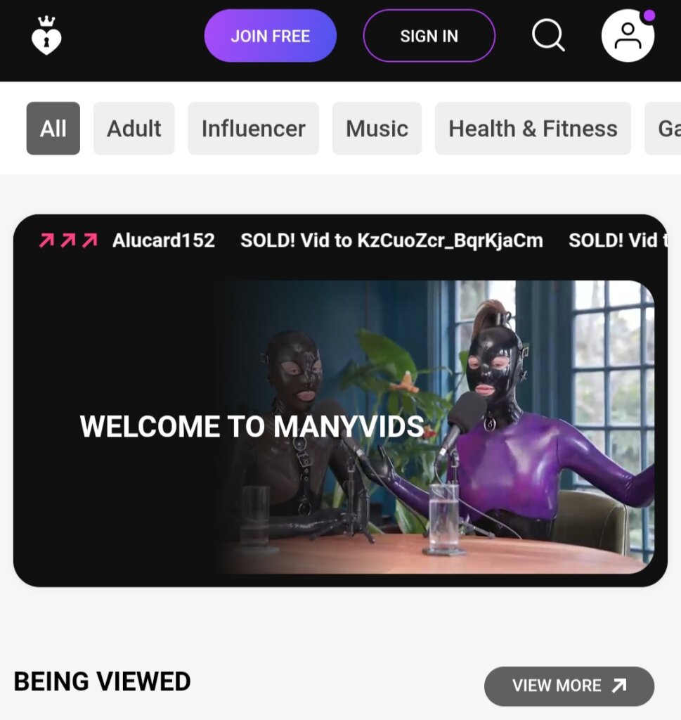 Manyvids cadastro
