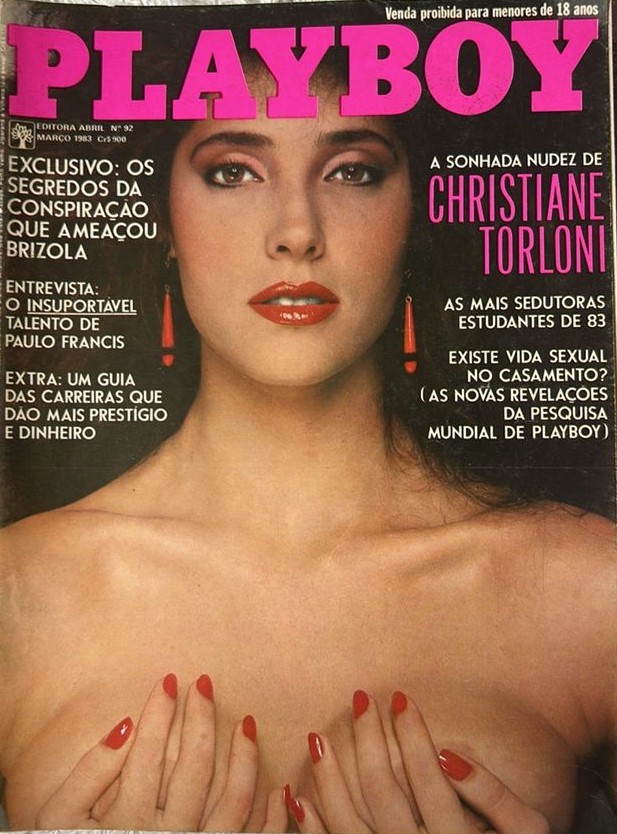 Christiane Torloni na Playboy de novembro de 1984, ensaio que ela chama de gesto politico