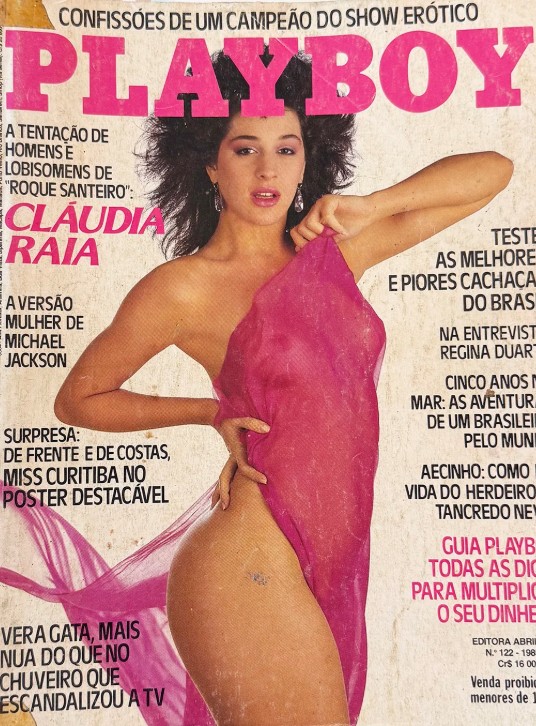 Claudia Raia em uma das tres capas da Playboy que fez nos anos 80