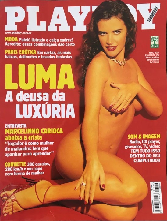 Luma de Oliveira, recordista de aparicoes com cinco capas da Playboy entre 1987 e 2005